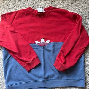 Adidas crewneck red and blue sweatshirt large